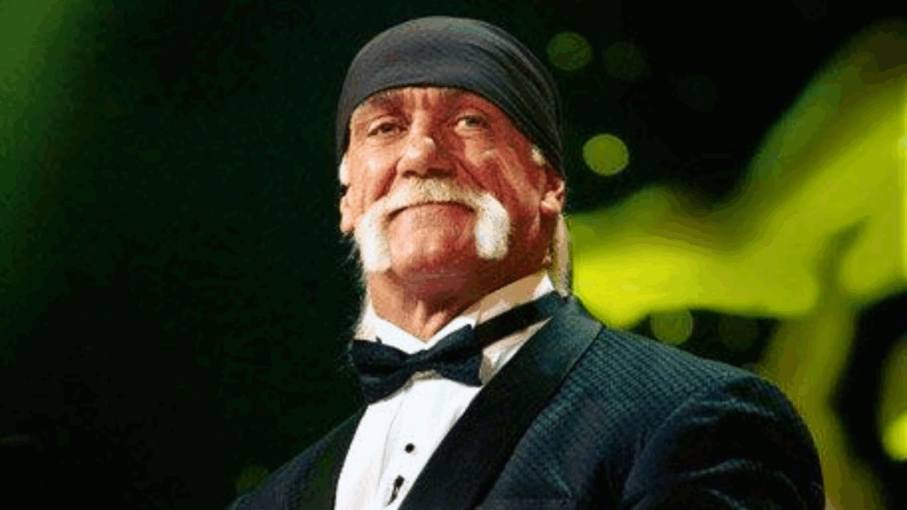 Hulk Hogan during his Hall of Fame induction. 