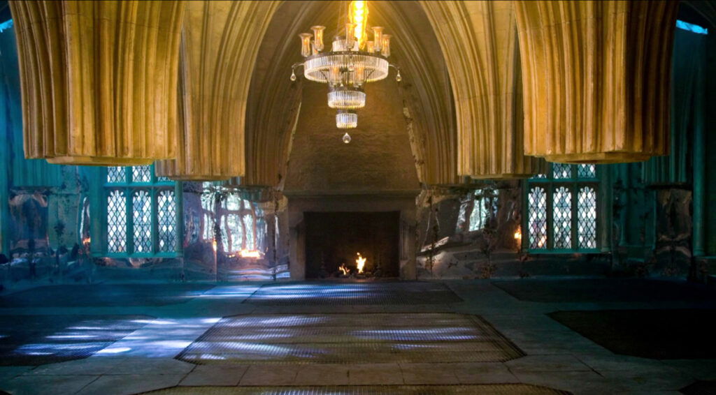 The room of requirement as shown in the Harry Potter films