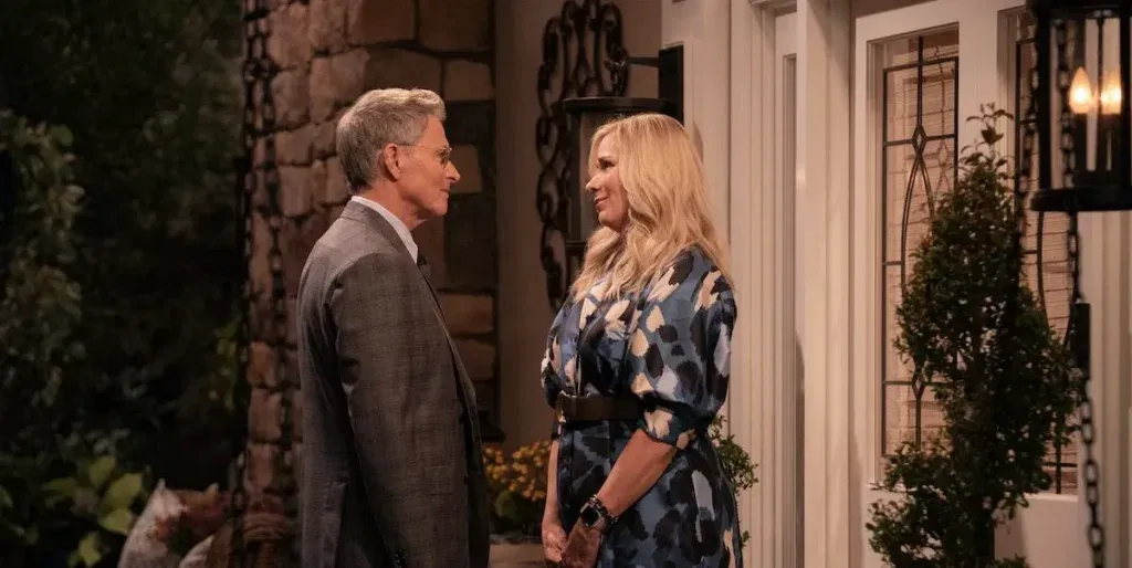 Tim Daly and Leanne Morgan in a still from Leanne
