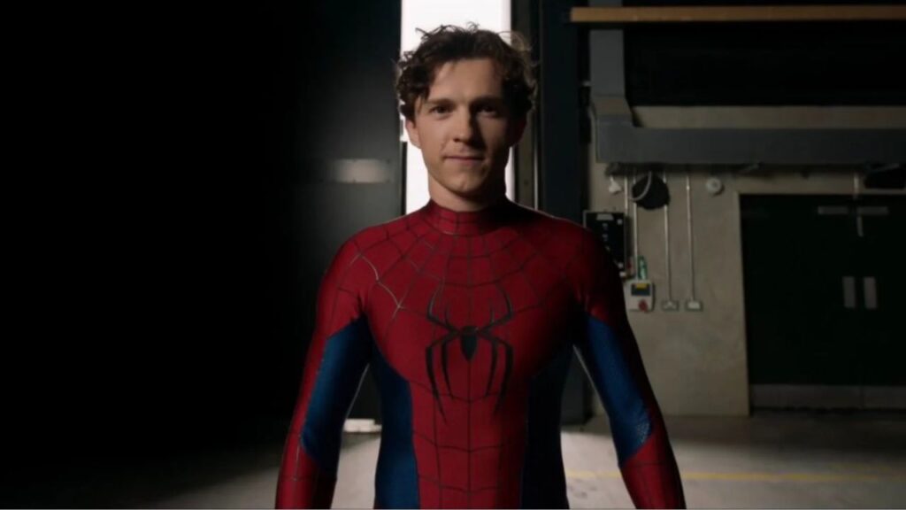 The red and blue suit of Tom Holland from Spider-Man: Brand New Day