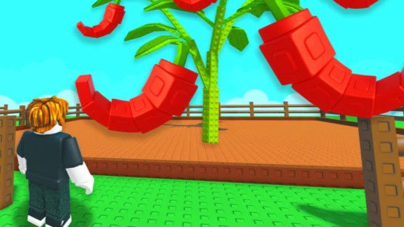 In-game image from Grow a Garden