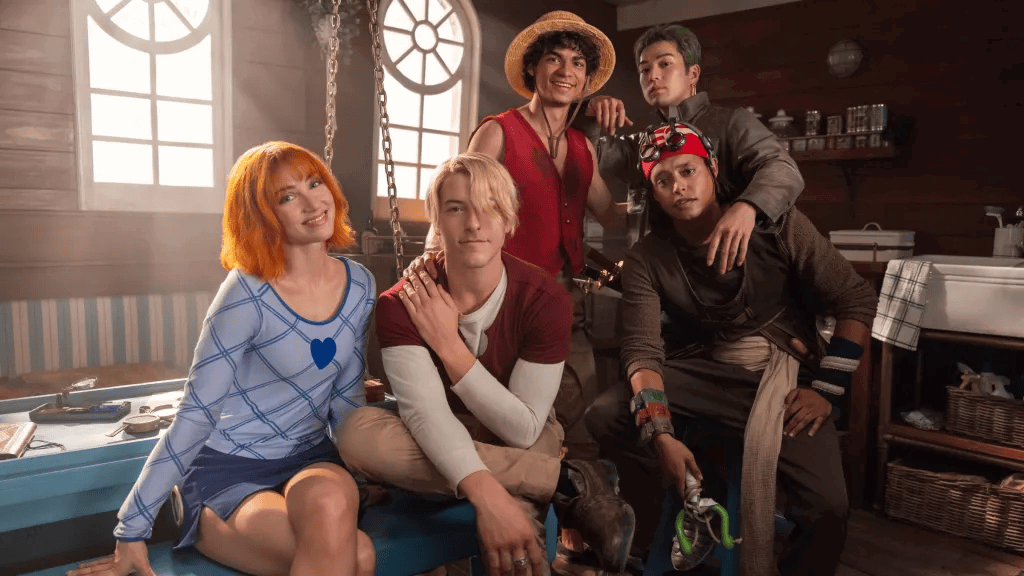 The main casts Iñaki Godoy, Mackenyu, Jacob Romero Gibson, Taz Skylar, and Emily Rudd from the Season 2 of Netflix's One Piece live-action. 