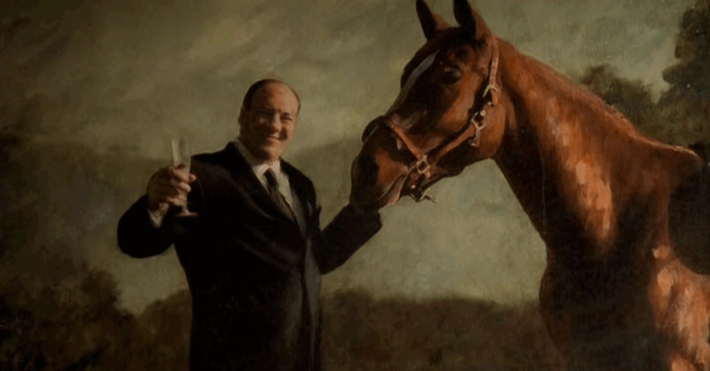 10 Best The Sopranos Episodes That Makes It Better Than Breaking Bad 10 A painting of Tony with a hoarse.