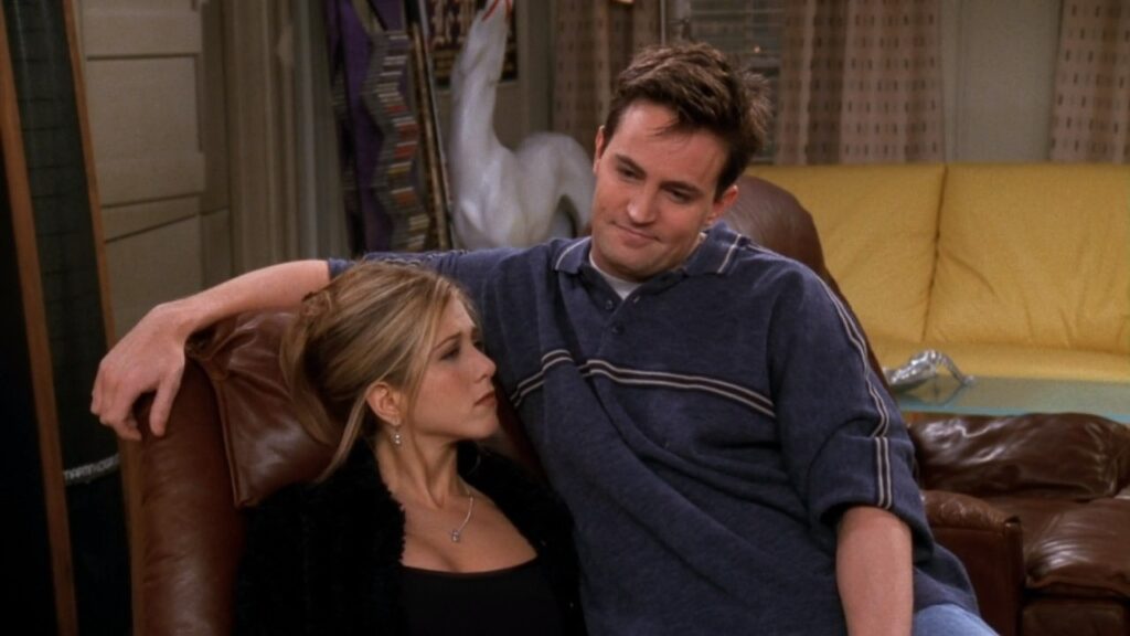 Jennifer Aniston and Matthew Perry in a still from FRIENDS