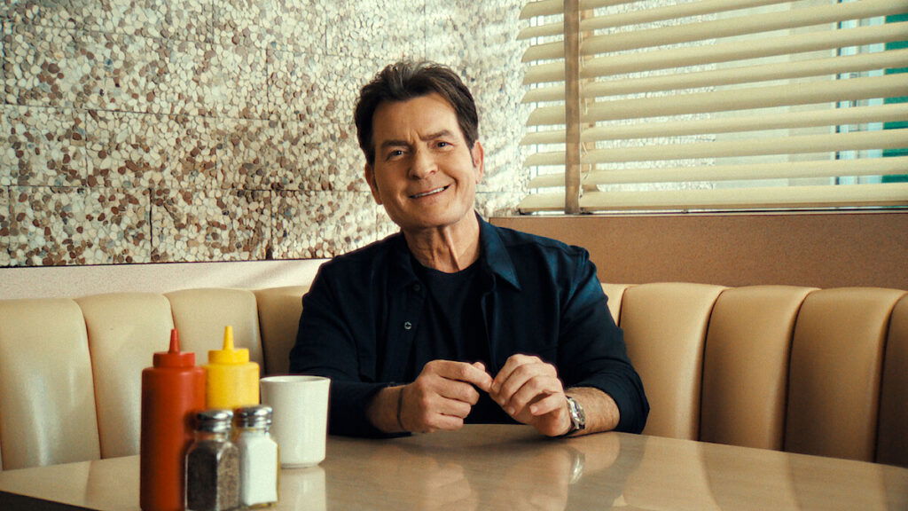Charlie Sheen in a still from his documentary, aka Charlie Sheen
