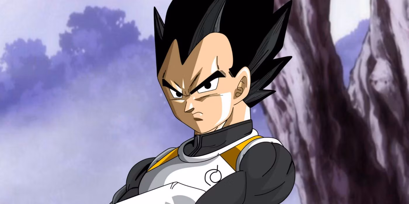 10 Nomes de Personagens Mais Estranhos de Dragon Ball que Provam a Obsessão de Akira Toriyama por Comida 6 Vegeta olhando com uma expressão fria