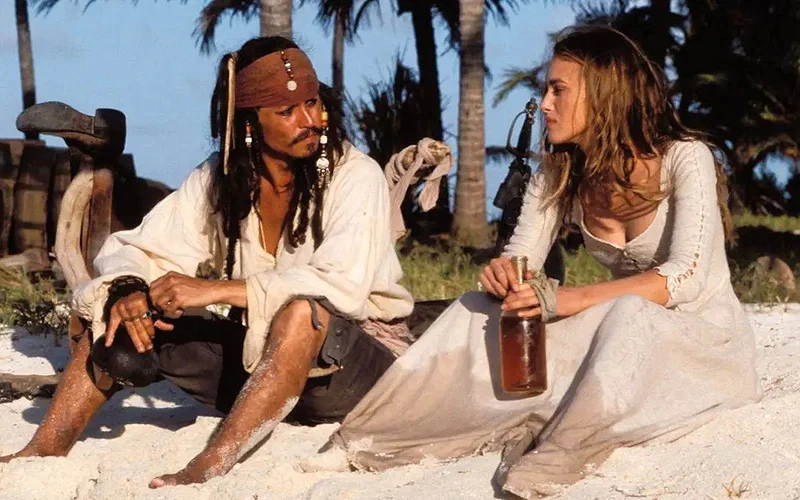 Pirates of the Caribbean: The Curse of the Black Pearl (2003) feat. Johnny Depp and Keira Knightley.