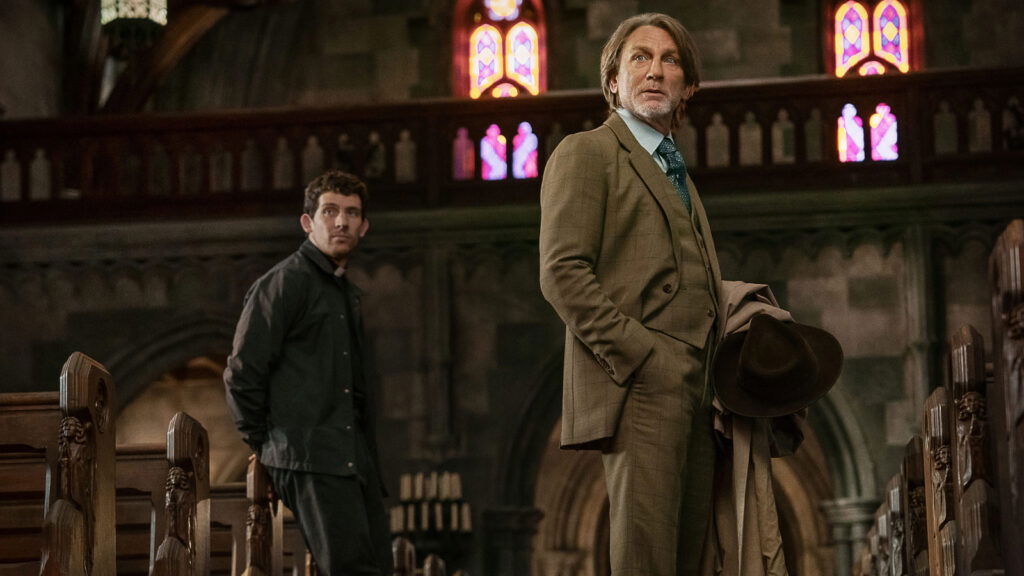 A still from Wake Up Dead Man: A Knives Out Mystery
