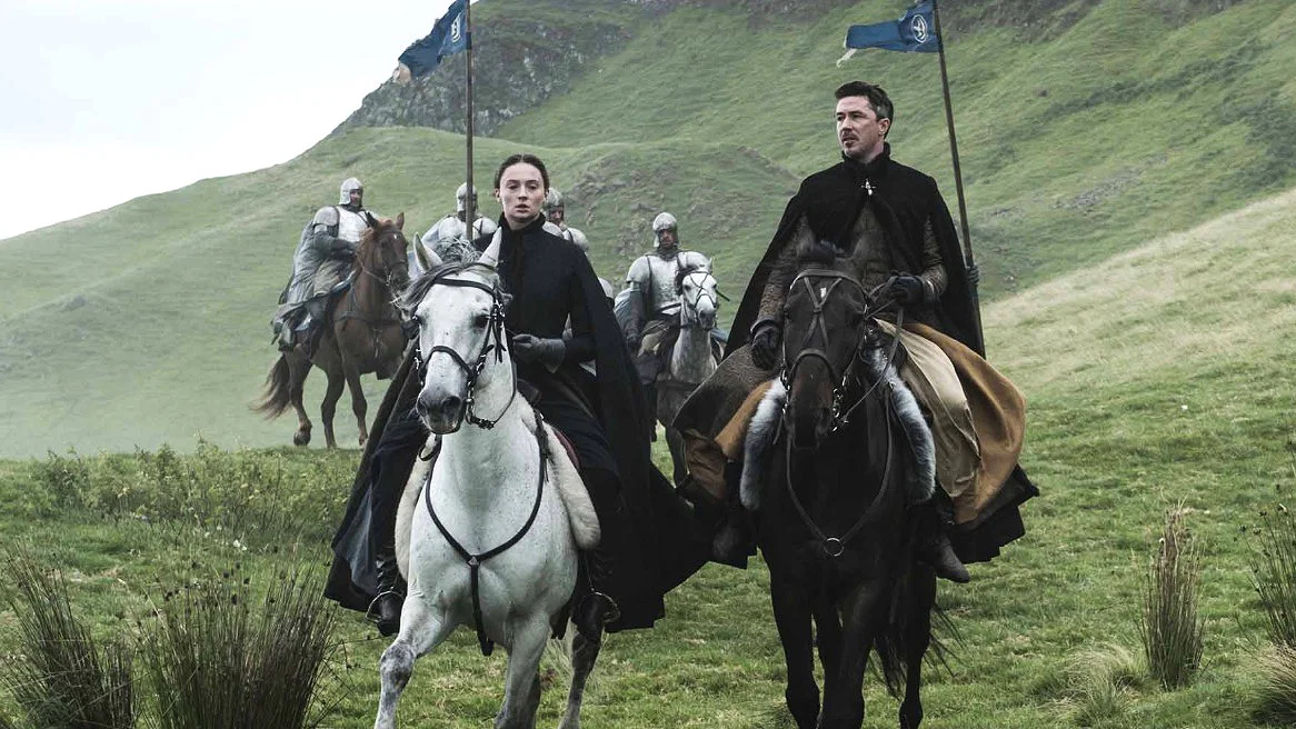 Top 10 Most Gullible Game of Thrones Characters, Ranked 53 sophie turner and aidan gillen riding horses in game of thrones
