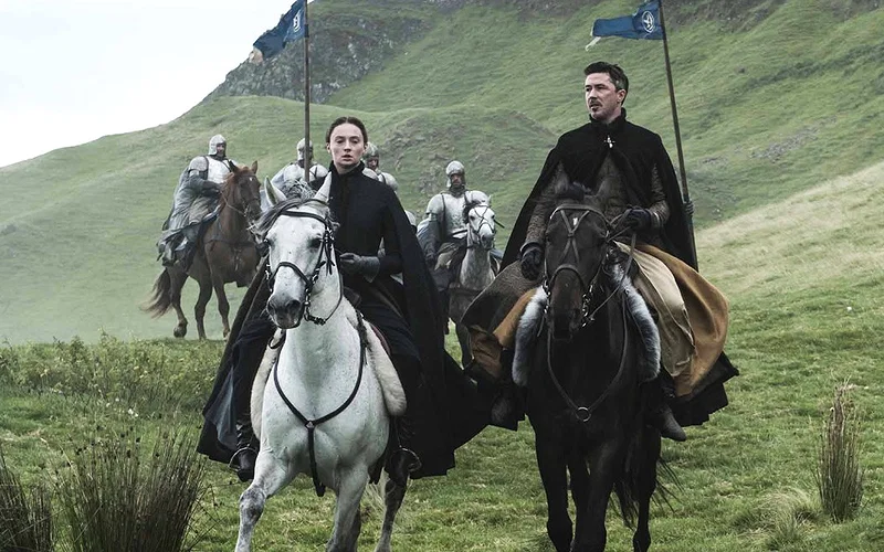Top 10 Most Gullible Game of Thrones Characters, Ranked 47 sophie turner and aidan gillen riding horses in game of thrones