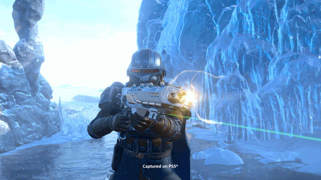 Helldivers 2 screenshot featuring a diver using the PLAS-101 Purifier.