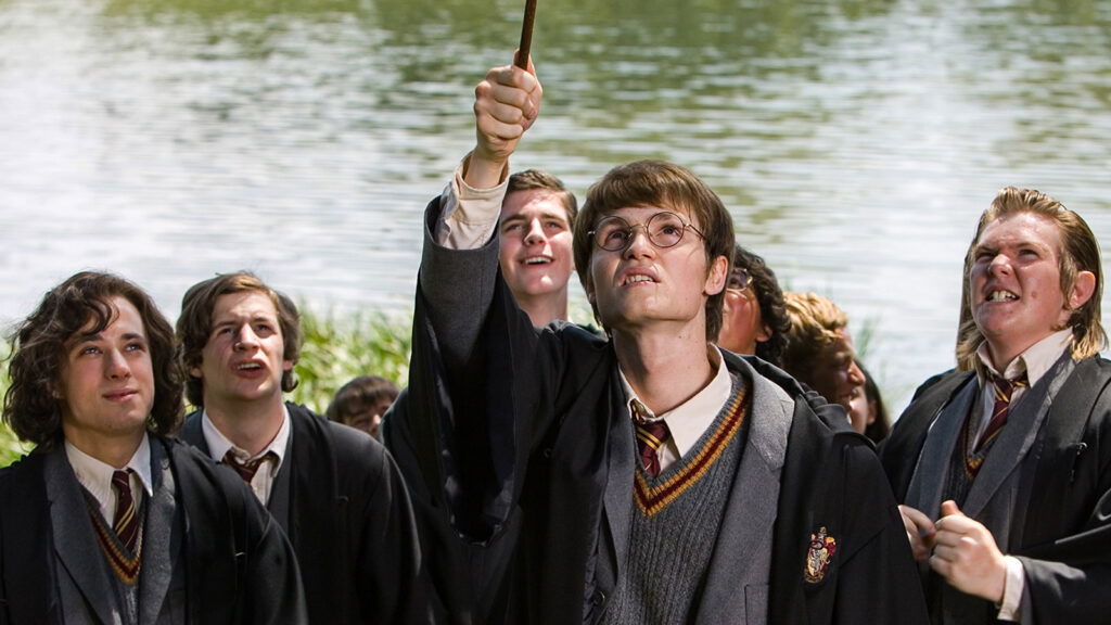 James Potter tormenting Snape with the marauder’s by his side 