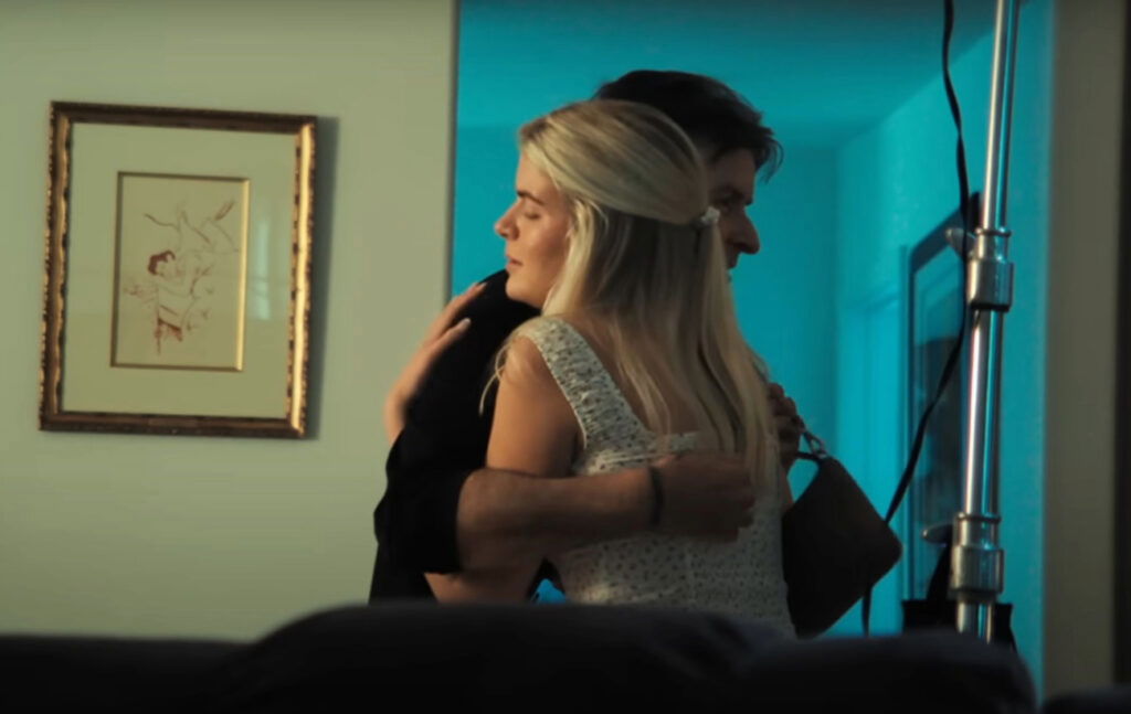 Sheen hugging his daughter Lola in in aka Charlie Sheen
