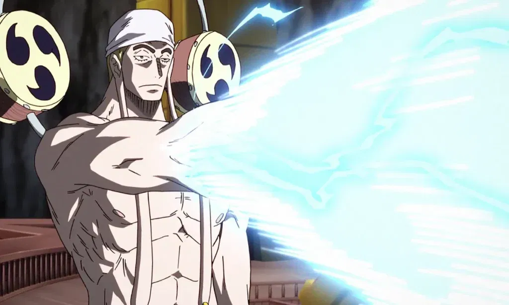 Enel attacking Luffy