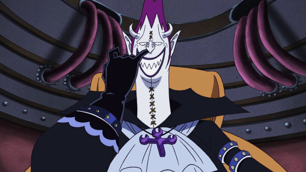 Gecko Moria is the captain of the Thriller Bark Pirates and a former member of the Seven Warlords of the Sea.