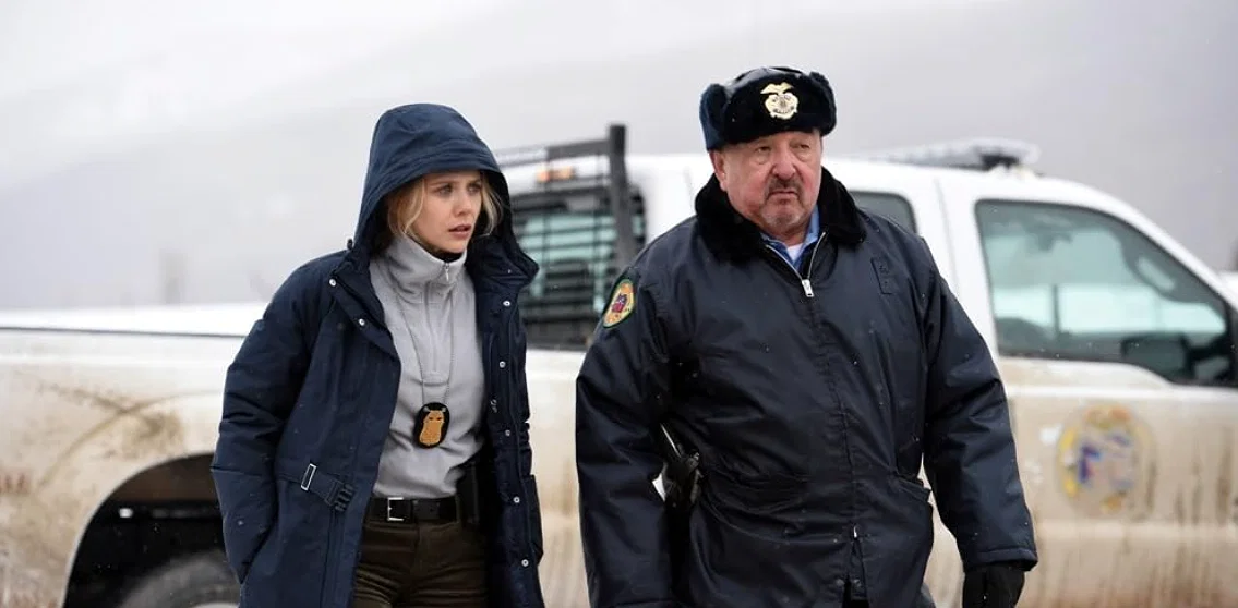 Graham Greene and Elizabeth Olsen in Wind River