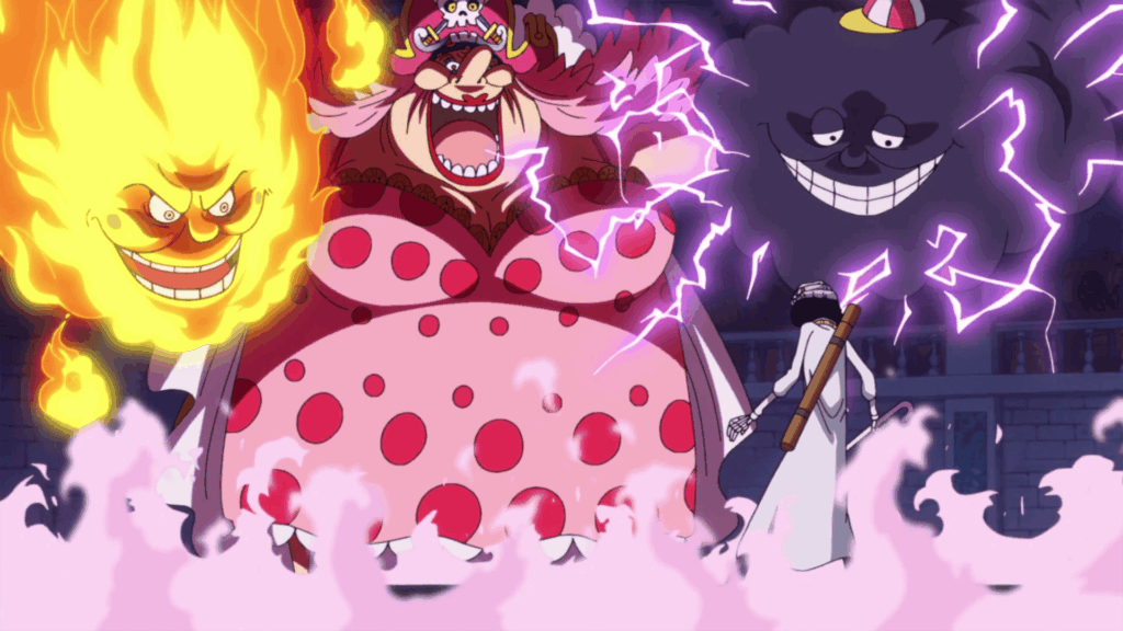 Brook faces off against Big Mom in One Piece.