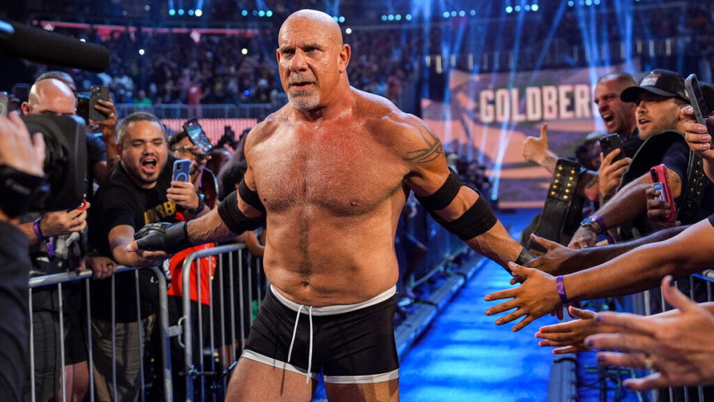 Bill Goldberg making his WWE entrance
