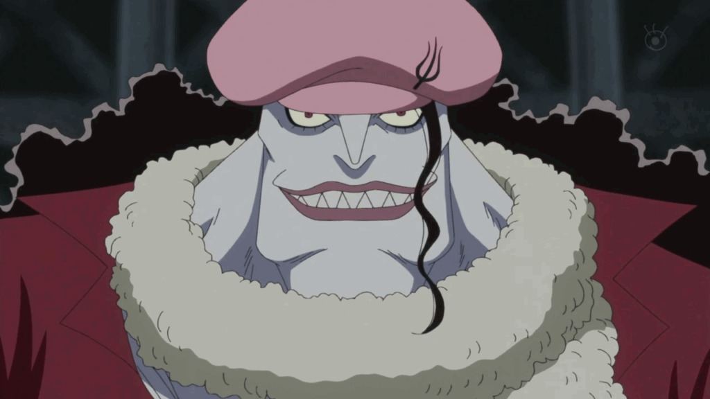 A close up of Hody Jones in One Piece.