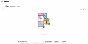 NYT Pips Solution for Today (September 5, 2025)