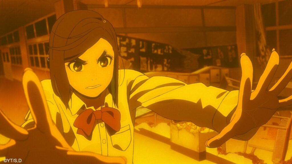 momo using her spirit powers in dandadan season 2