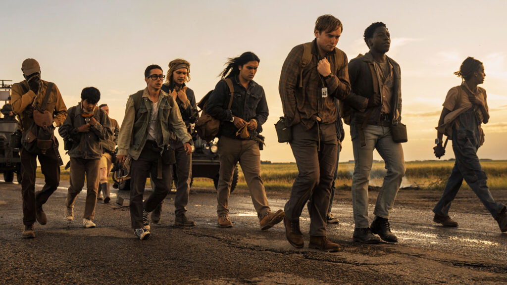 Characters walking in The Long Walk