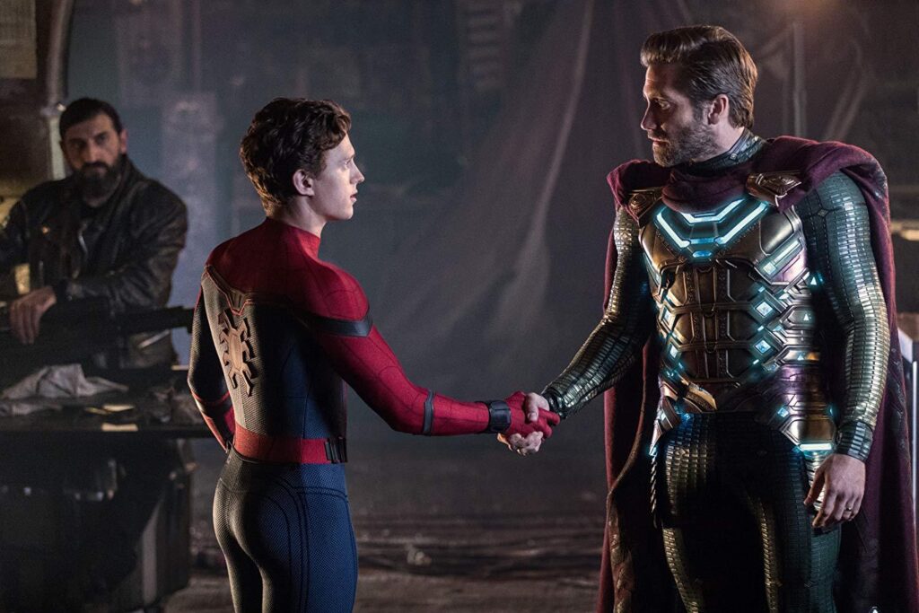 Tom Holland and Jake Gyllenhaal in Far From Home
