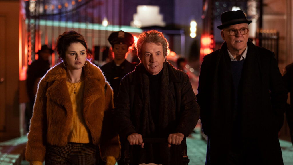 selena gomez, martin short, and steve martin in only murders in the building.