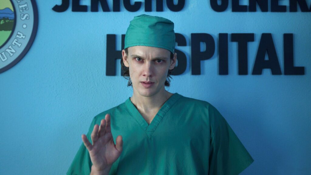 hunter doohan in a scene from wednesday