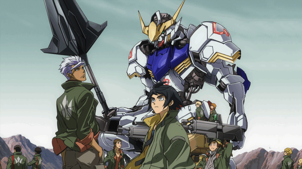 Angus with Itsuka in Gundam: Iron-Blooded Orphans. 