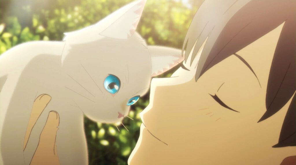 Kento and Miyo (in her cat form) from A Whisker Away.