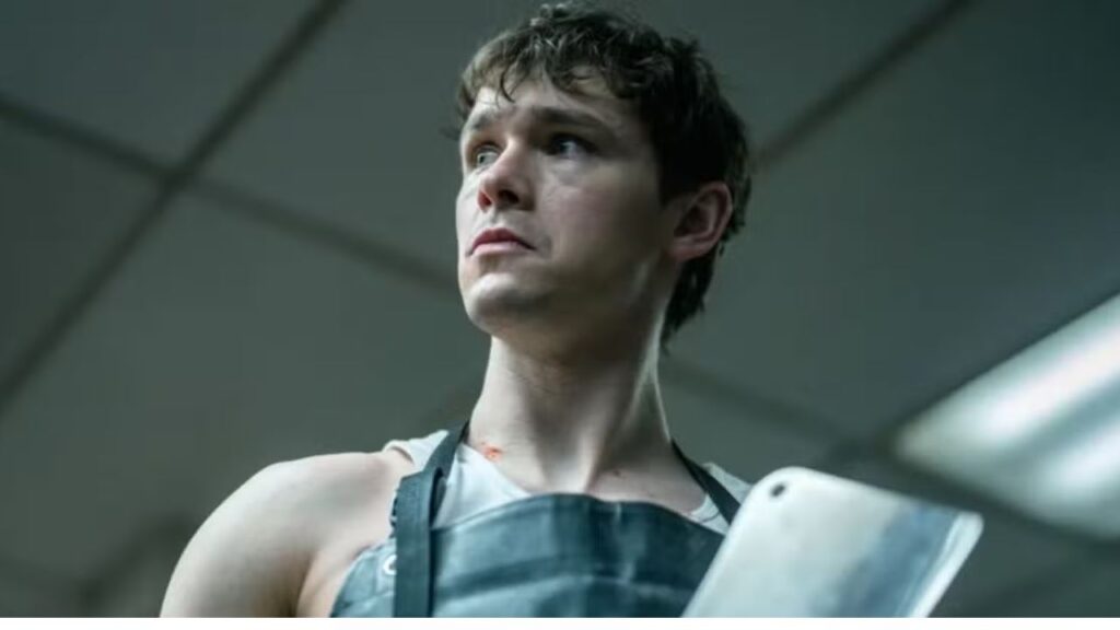 Ryan Foster holding knife in Dexter: Resurrection
