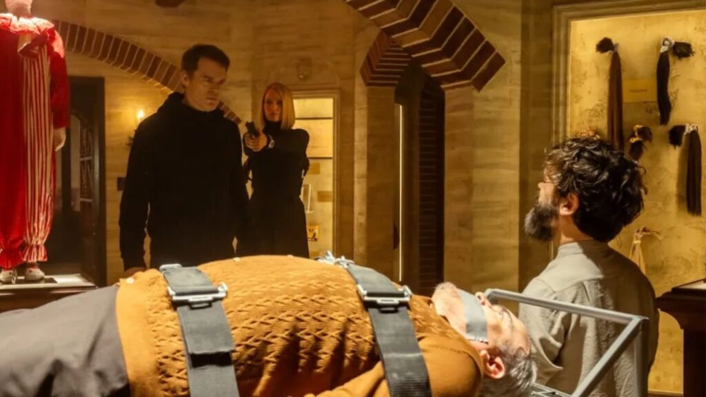 Dexter, Prater, and Angel in a scene from Dexter: Resurrection