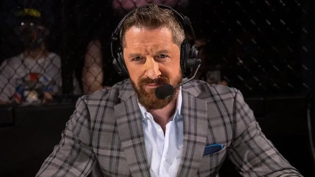 Wade Barrett as a commentator on SmackDown