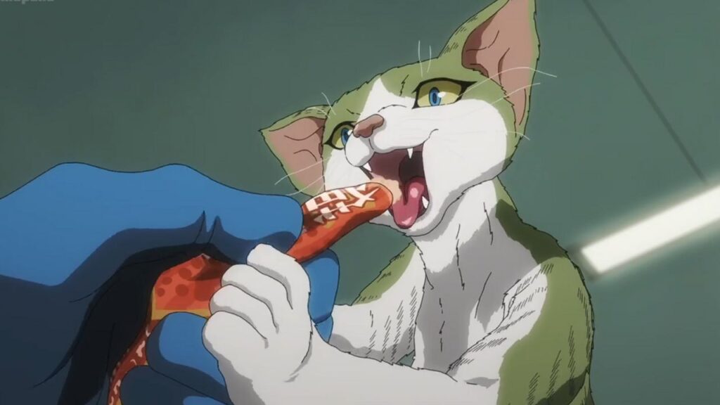 Treats for the cat in Nyaight of the Living Cat episode 10