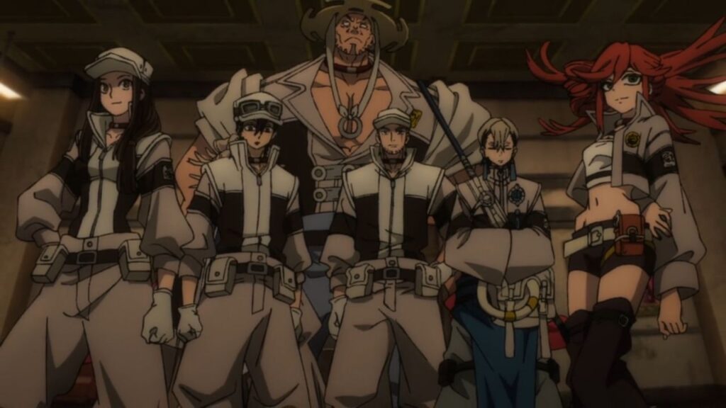 The team heading out in Gachiakuta episode 9