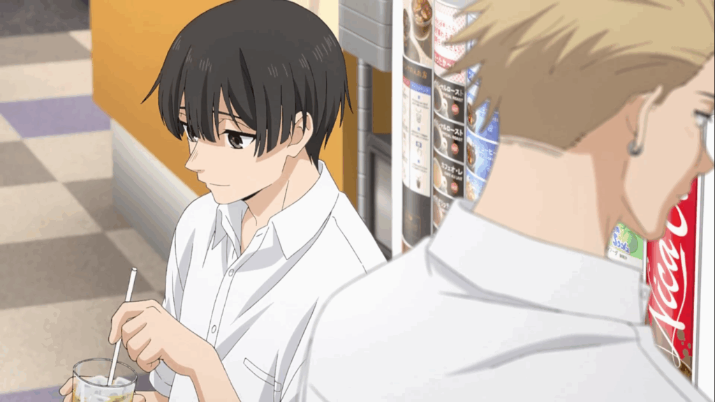 yorita comforts rintaro in The Fragrant Flower Blooms with Dignity