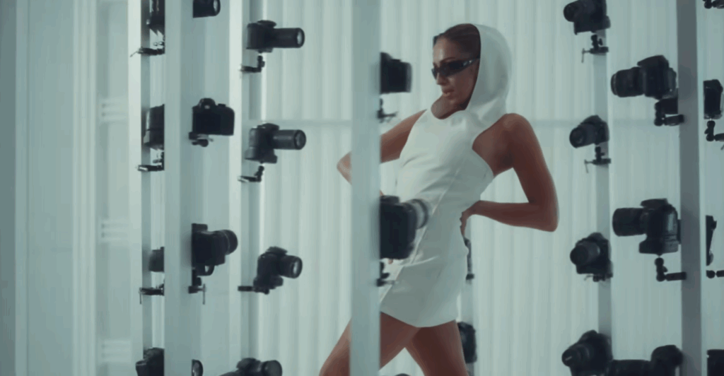 Tate McRae's music video for Just Keep Watching