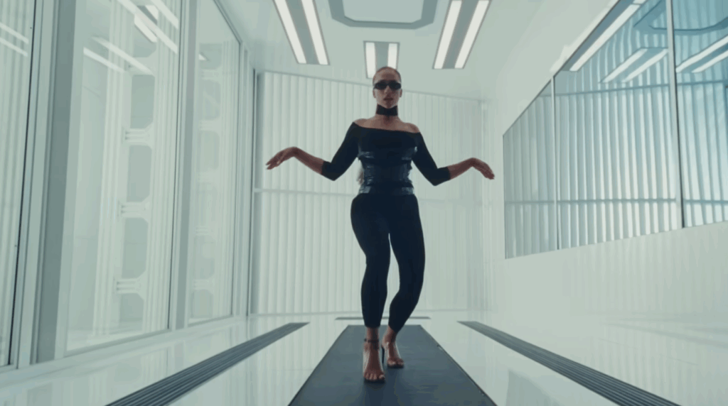 Tate McRae's music video for Just Keep Watching