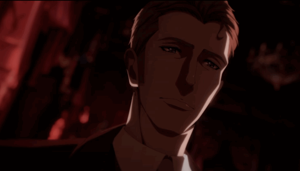 Dunn Smith looking at Klein in Lord of Mysteries.
