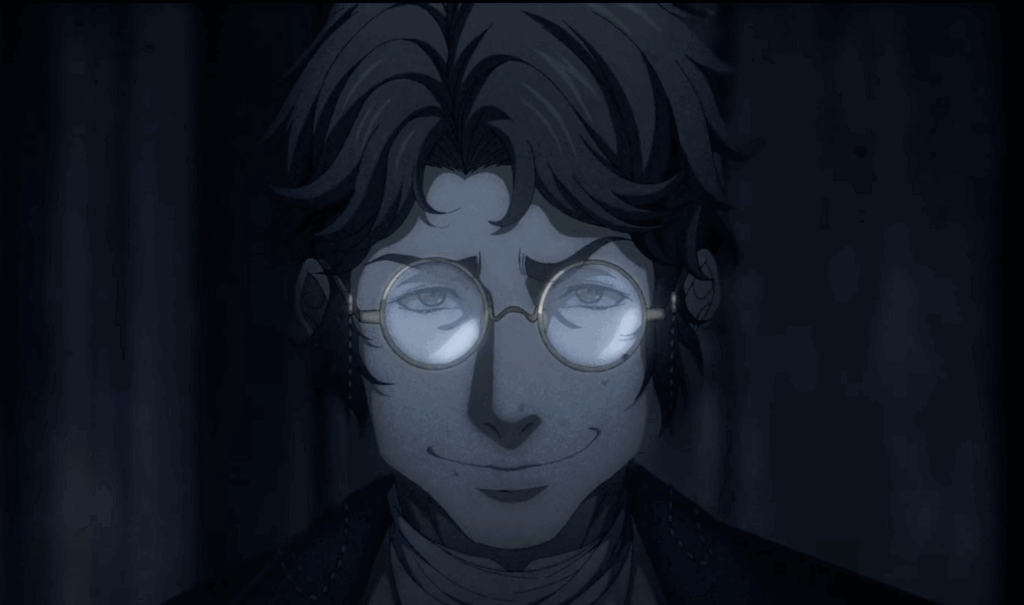 Lanevus smiling menacingly in Lord of Mysteries.