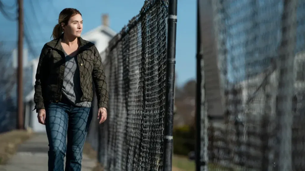 Kate Winslet in a still from Mare of Easttown