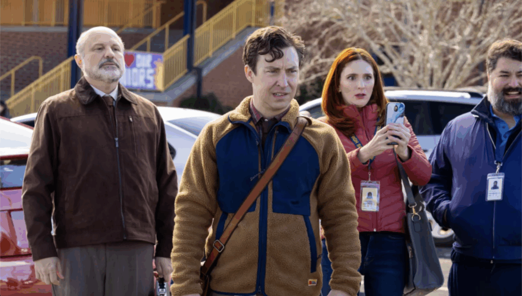 The cast members of English Teacher