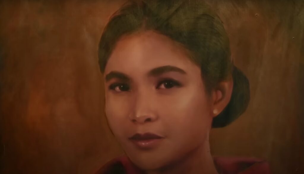 An old painting of a woman