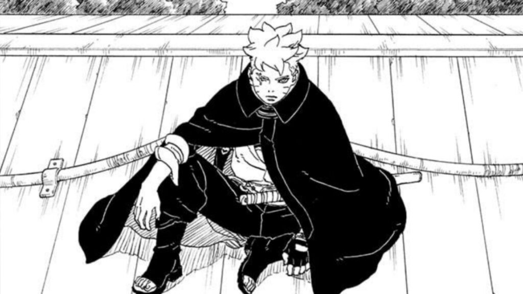 Boruto Uzumaki in the Two Blue Vortex manga