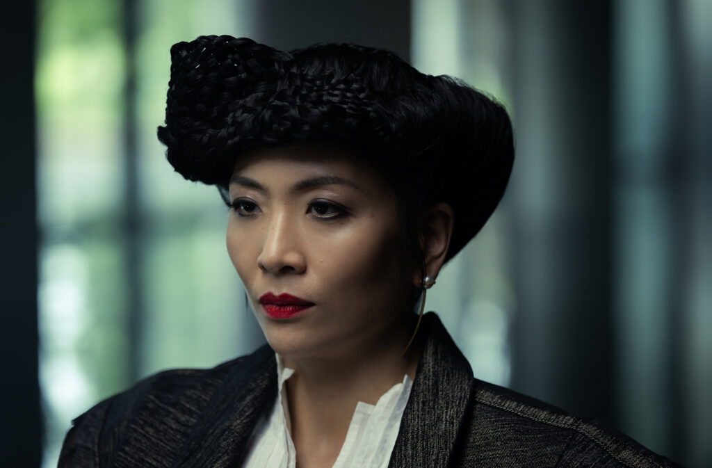 FX's Alien: Earth -- Pictured: Sandra Yi Sencindiver as Yutani. CR: Patrick Brown/FX