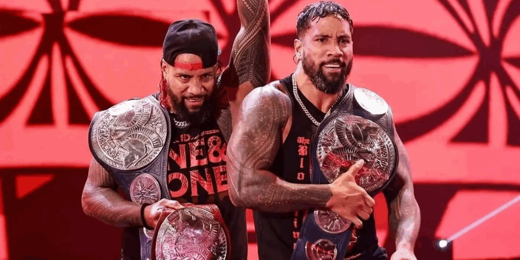 The Usos making their WWE entrance
