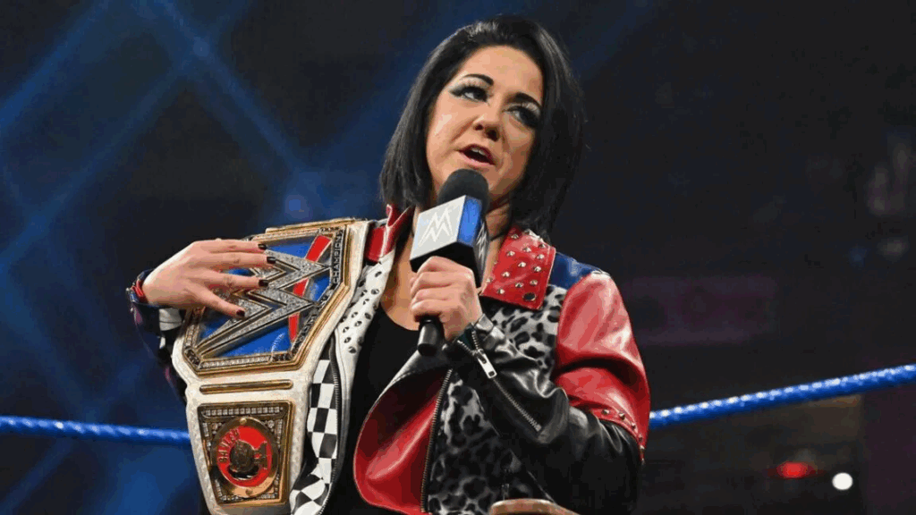Bayley during a WWE segment