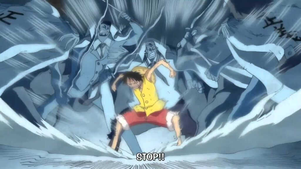 Luffy in Marineford