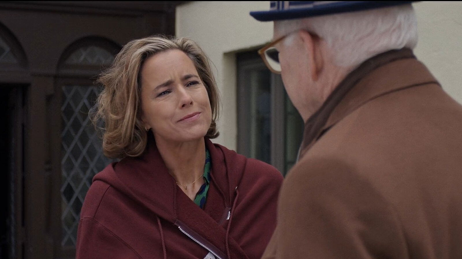 Season 5, Episode 1 of Only Murders in the Building - Sofia and Charles talking.